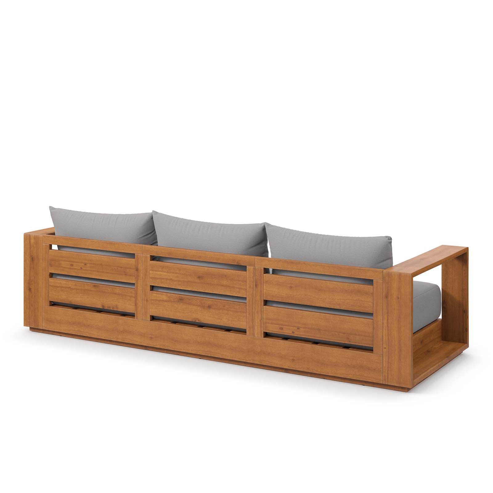 94" Brentwood Outdoor Patio Acacia Wood Sofa