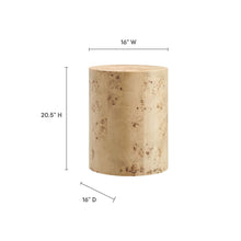 Load image into Gallery viewer, Powell 16" Round Burl Wood Side Table