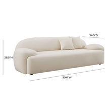 Load image into Gallery viewer, Allegra Cream Velvet Sofa