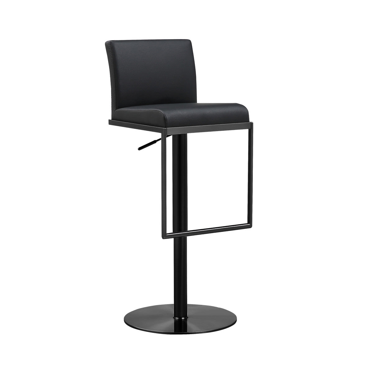Amalfi Black on Black Steel Barstool