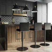 Load image into Gallery viewer, Amalfi Black on Black Steel Barstool