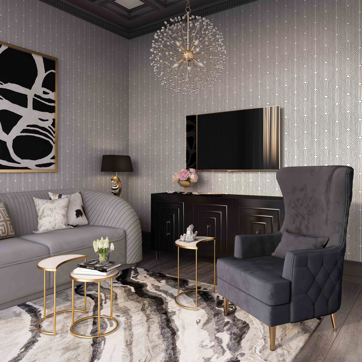 Alina Tall Tufted Back Chair By Inspire Me! Home Decor