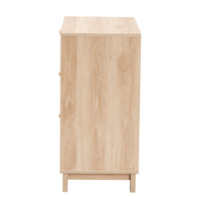 Load image into Gallery viewer, Leanne 3 Drawer 30&quot; W Solid Wood and Rattan Dresser Cabinet