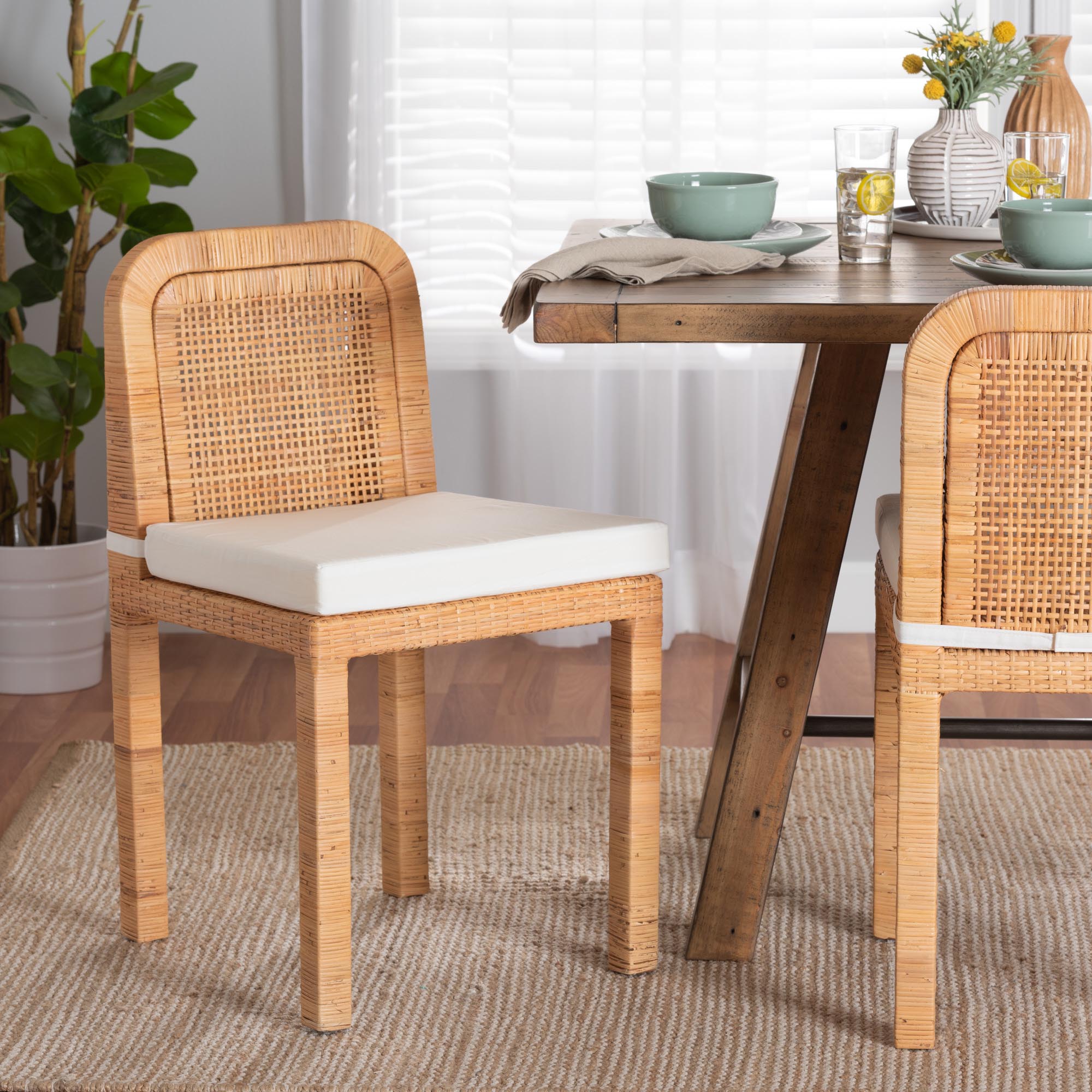 Amira Rattan Dining Chair (Set of 2)