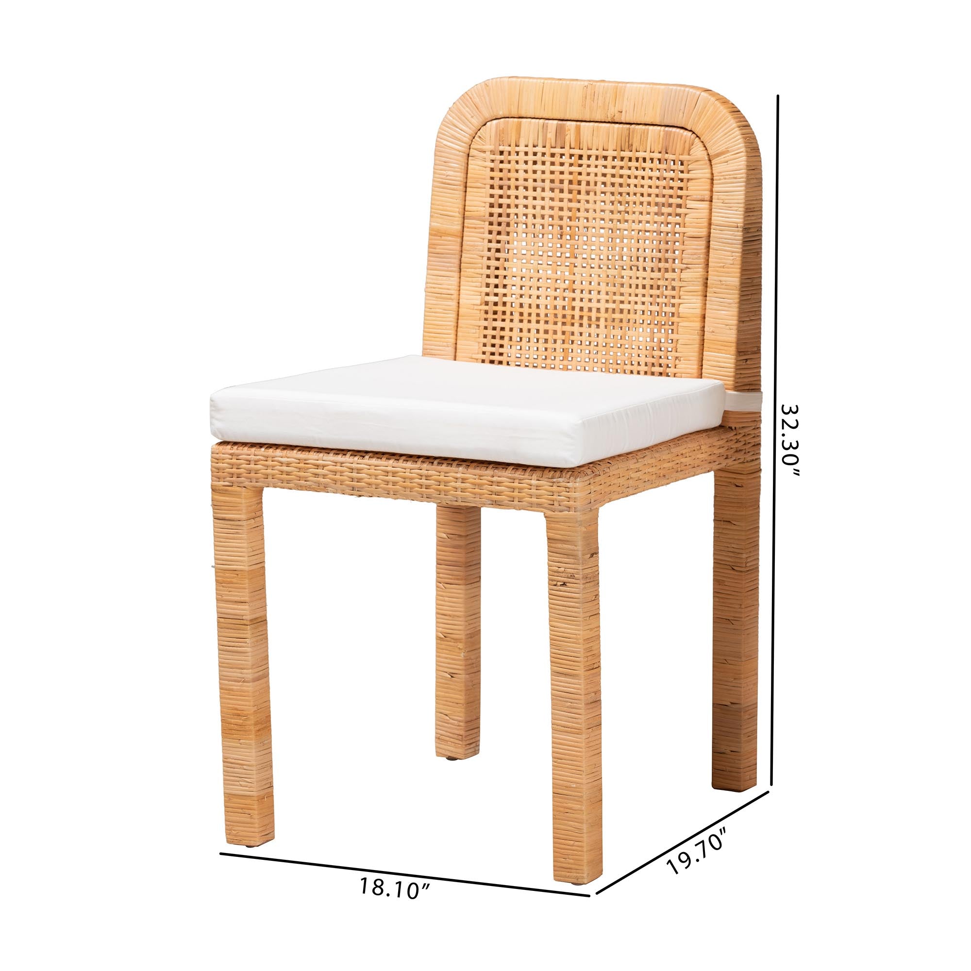 Amira Rattan Dining Chair (Set of 2)