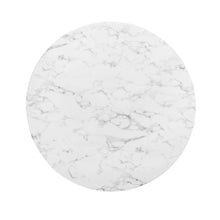 Load image into Gallery viewer, 48&quot; Faux Marble Top White Base Tulip Table