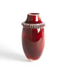 Load image into Gallery viewer, Ruffle Vase-Oxblood