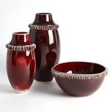 Load image into Gallery viewer, Ruffle Vase-Oxblood