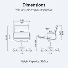 Load image into Gallery viewer, Soft Paded Leather Office Chair