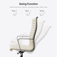 Load image into Gallery viewer, Ribbed Back Office Chair Leather High Back