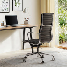 Load image into Gallery viewer, Ribbed Back Office Chair Leather High Back