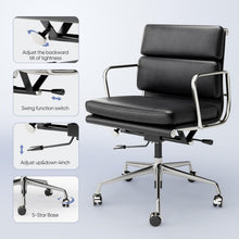 Load image into Gallery viewer, Soft Paded Leather Office Chair