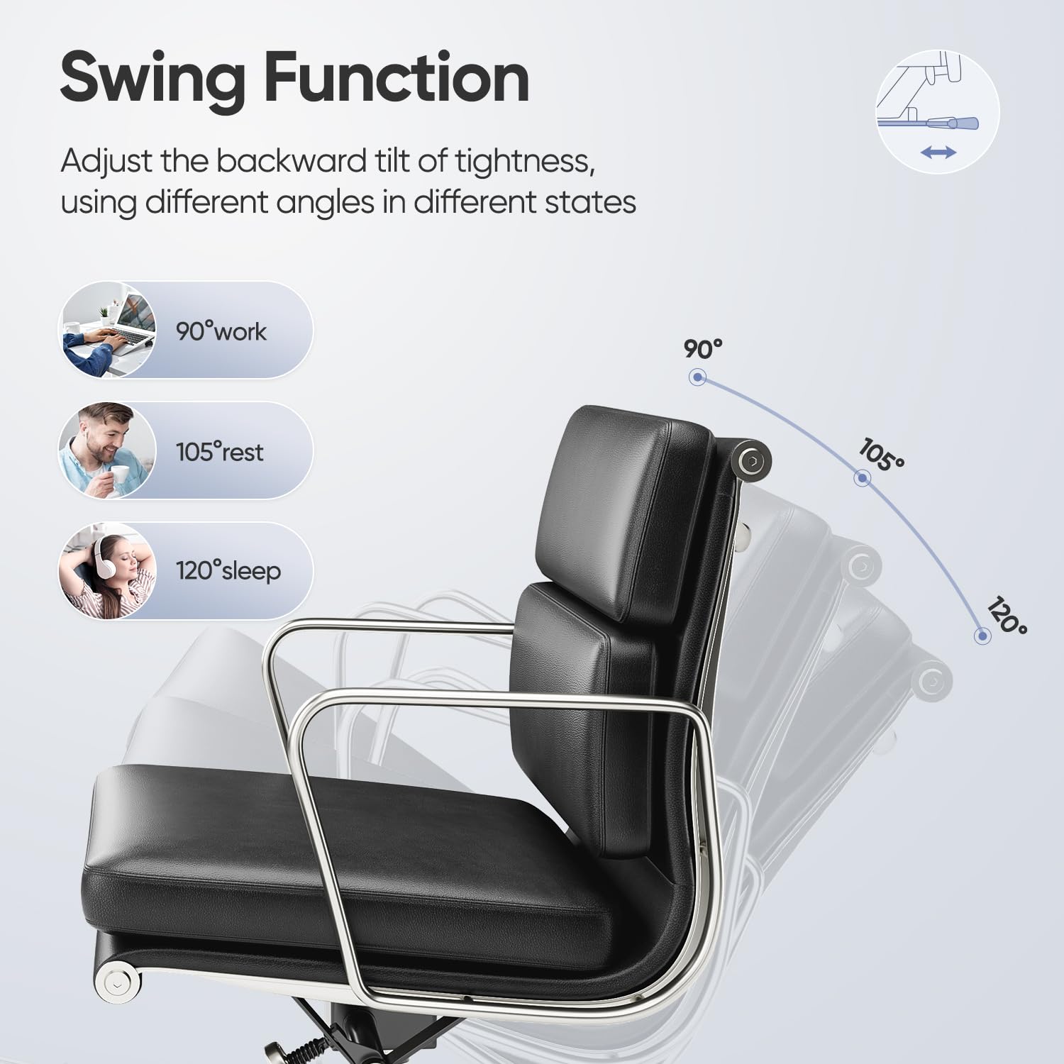 Soft Paded Leather Office Chair