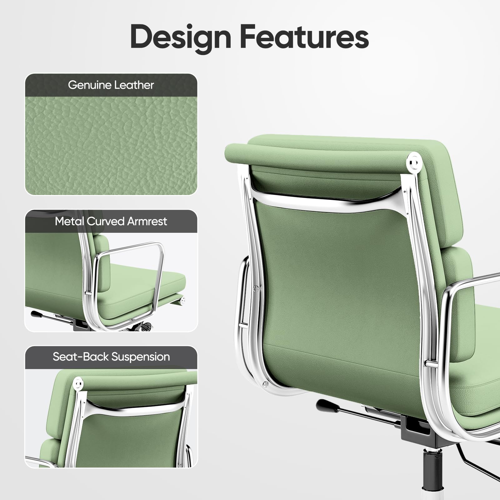 Soft Paded Leather Office Chair