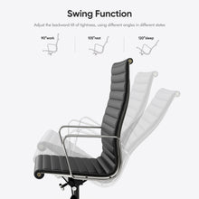 Load image into Gallery viewer, Ribbed Back Office Chair Leather High Back