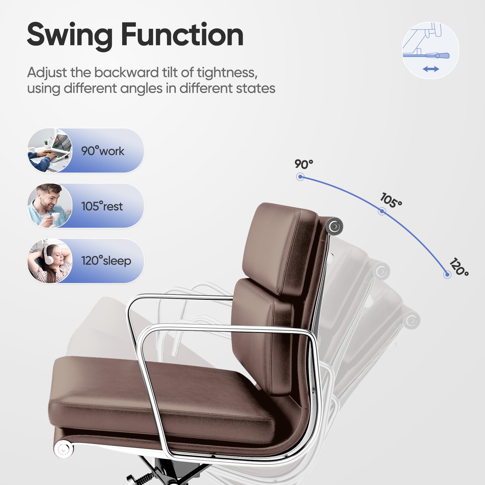 Soft Paded Leather Office Chair