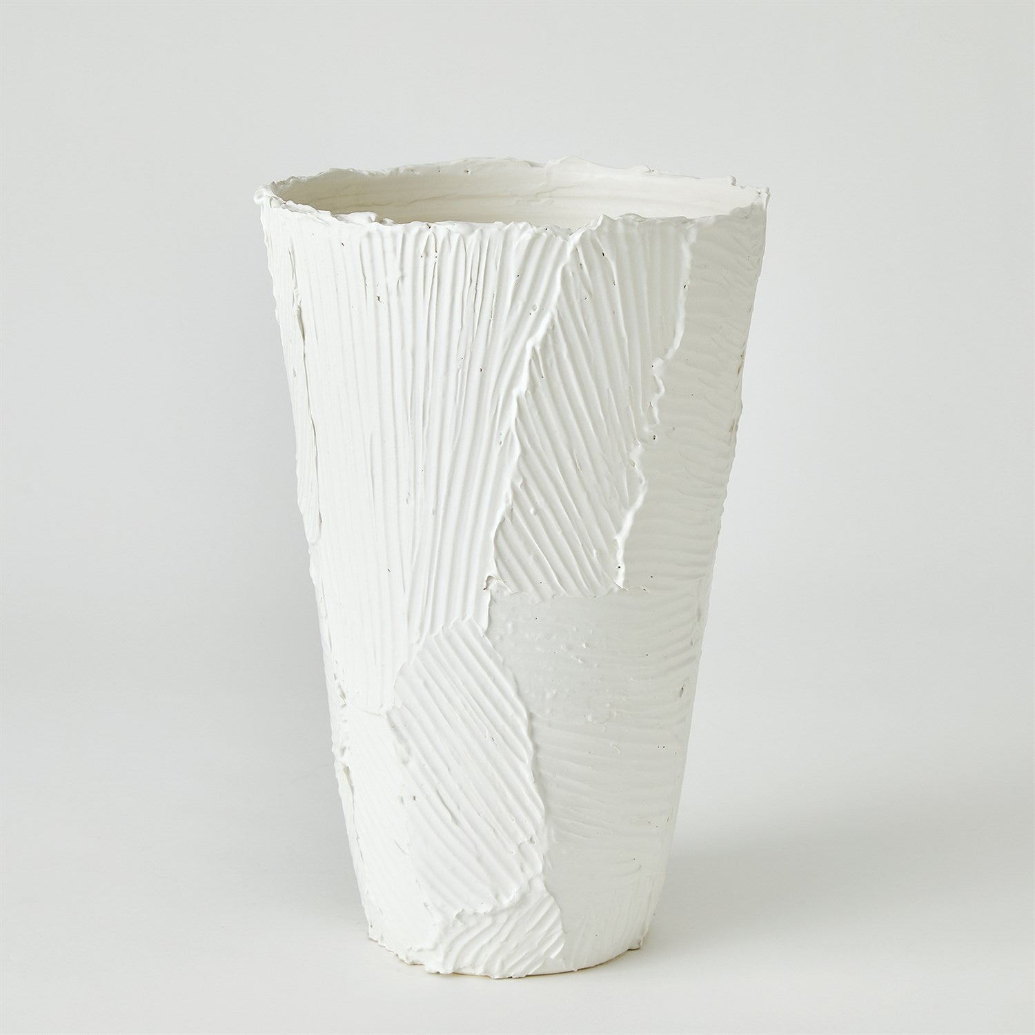 Chip Vase-Matte White