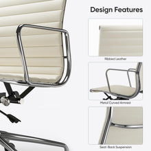 Load image into Gallery viewer, Ribbed Back Office Chair Leather High Back