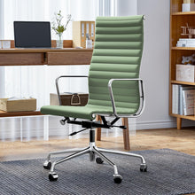Load image into Gallery viewer, Ribbed Back Office Chair Leather High Back