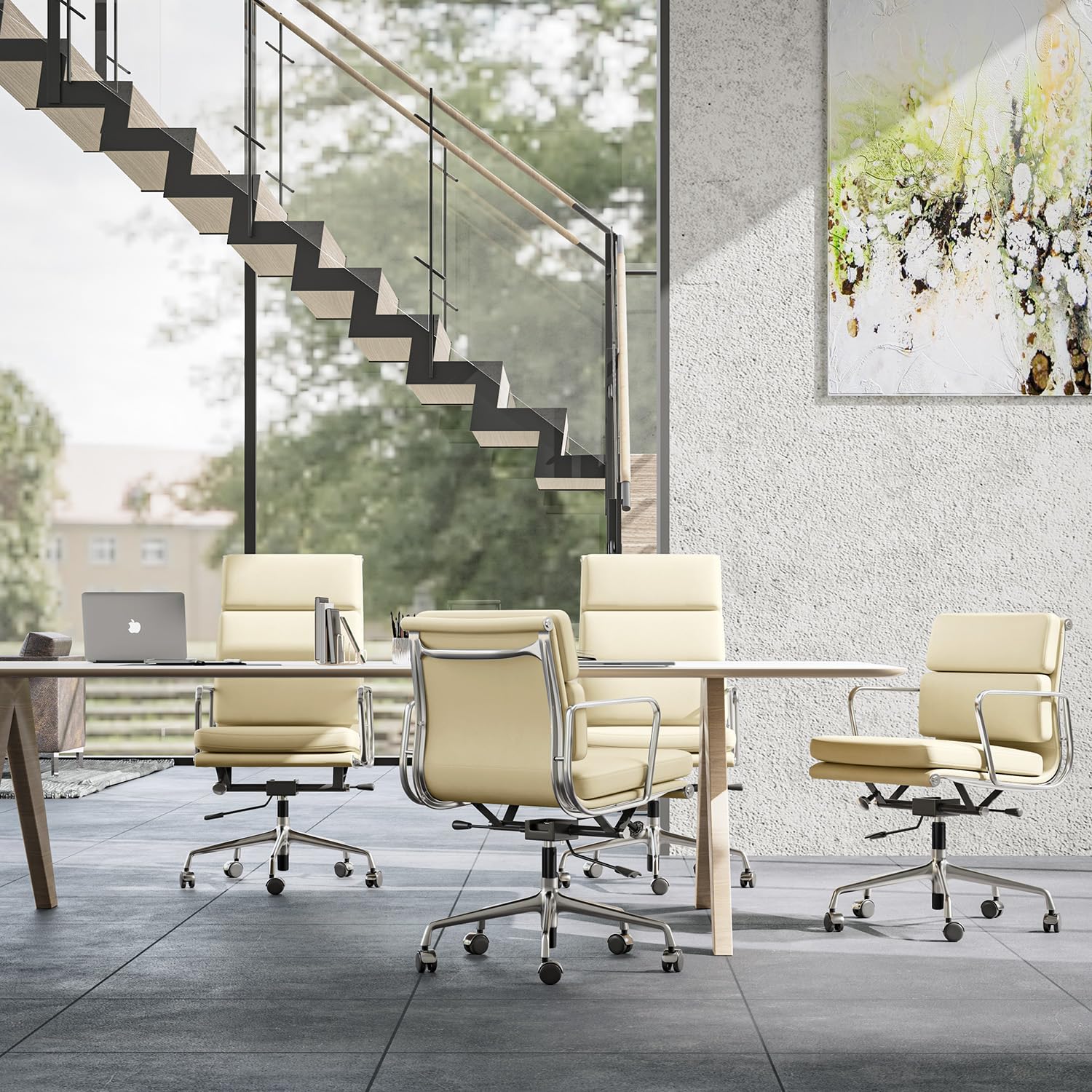 Soft Paded Leather Office Chair