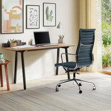 Load image into Gallery viewer, Ribbed Back Office Chair Leather High Back