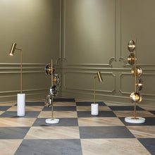 Load image into Gallery viewer, Stellar Floor Lamp-Smoke/Brass