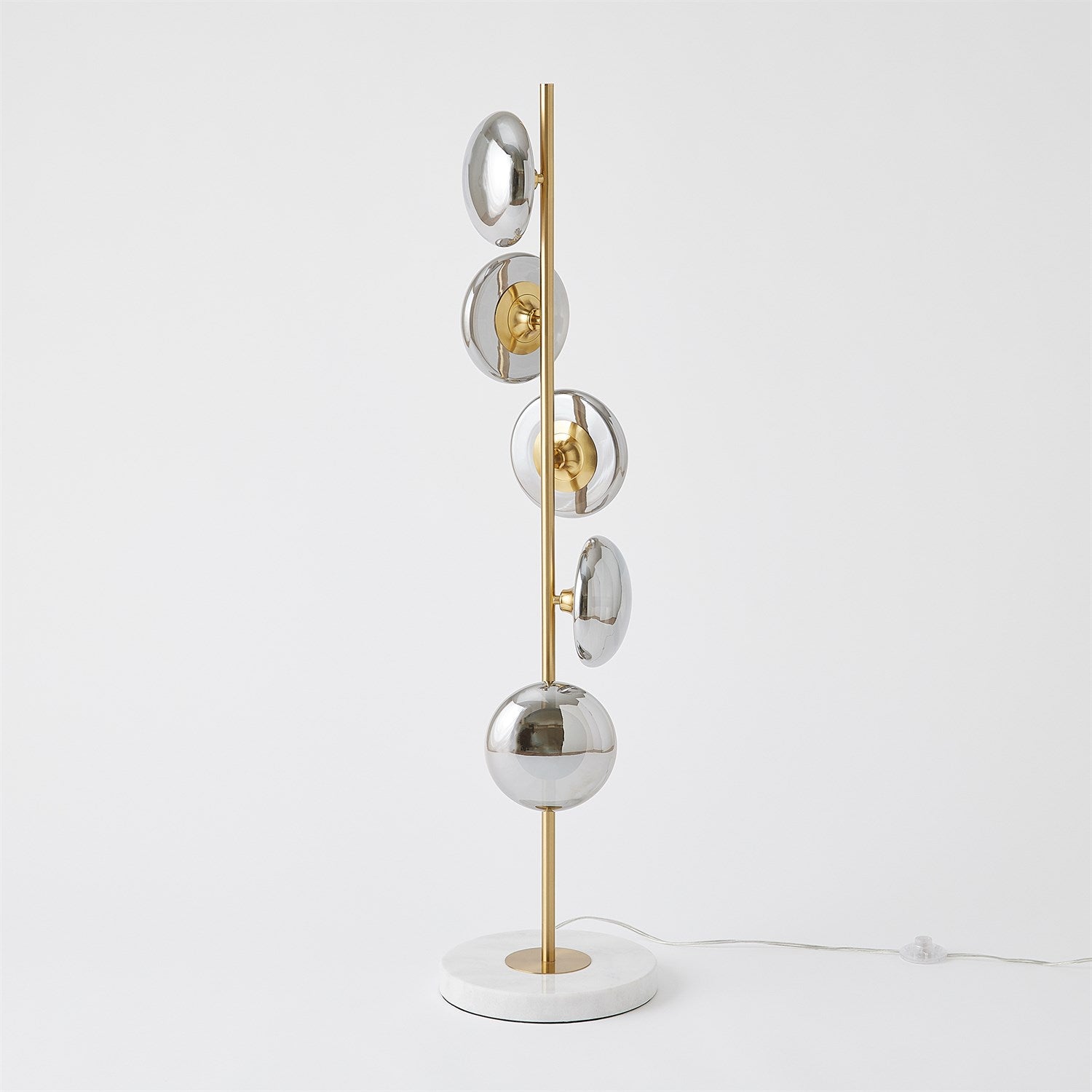Stellar Floor Lamp-Smoke/Brass