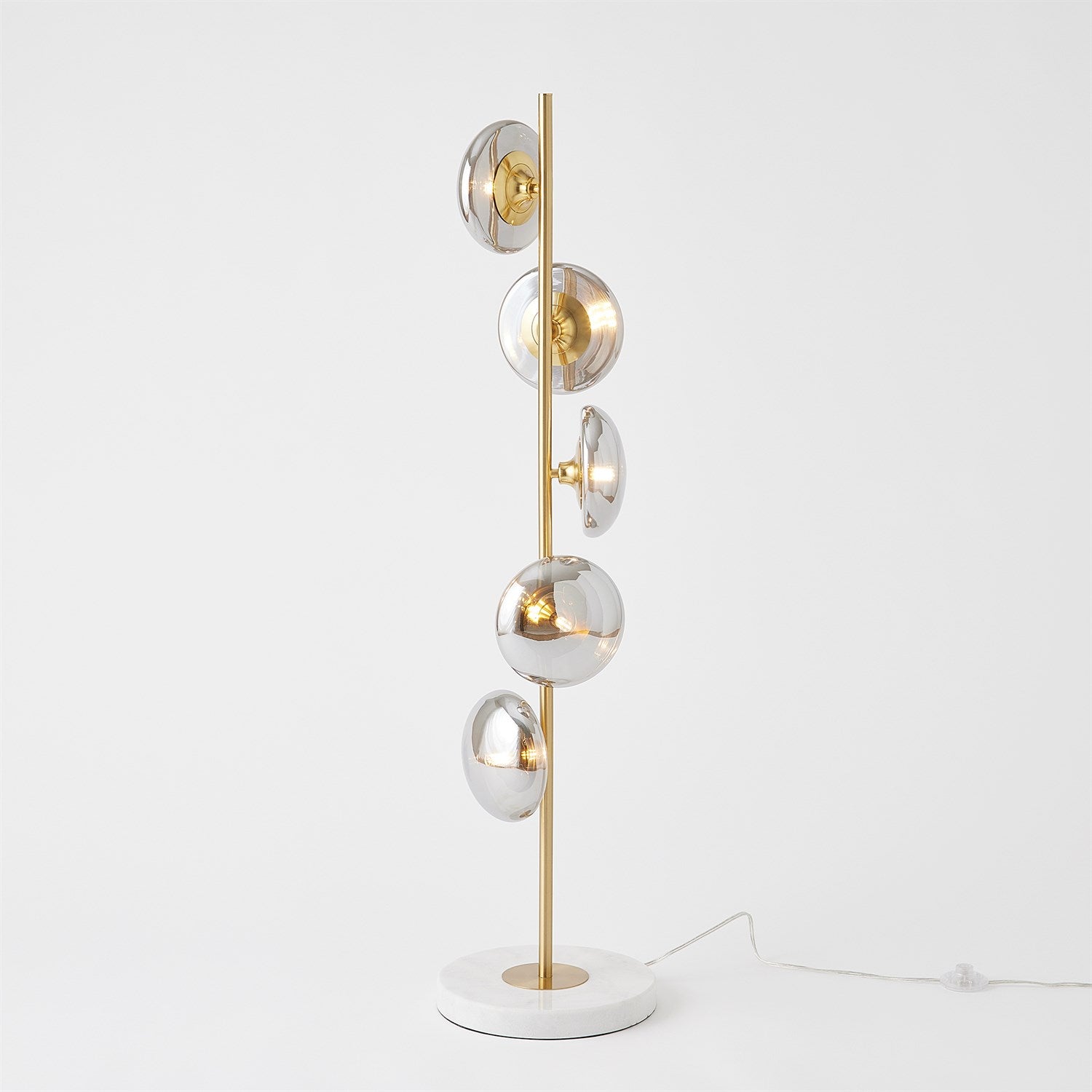 Stellar Floor Lamp-Smoke/Brass
