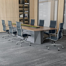 Load image into Gallery viewer, Ribbed Back Office Chair Leather High Back
