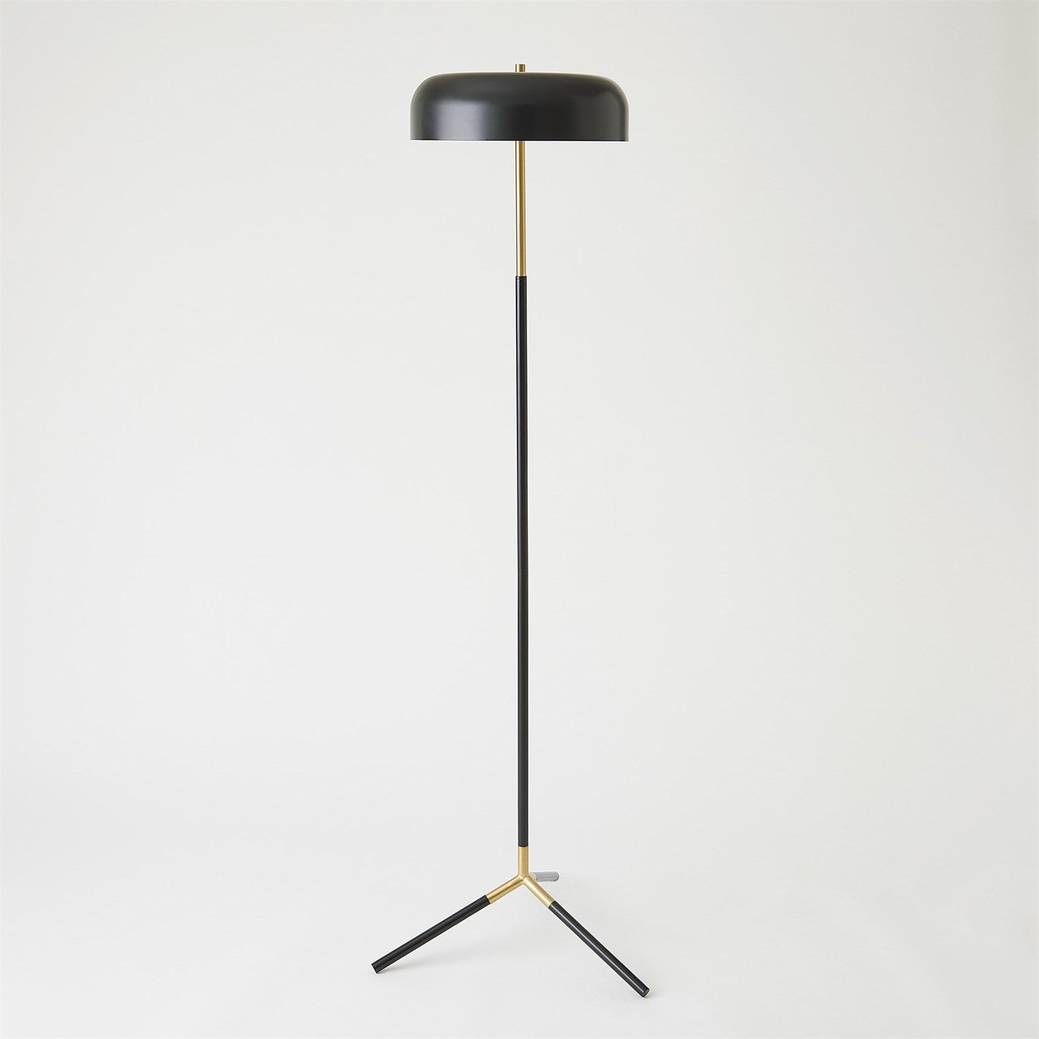 Dome Floor Lamp-Black/Brass