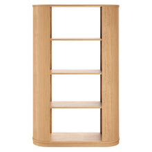 Load image into Gallery viewer, Ann 74 Inch Curved 4 Tier Bookshelf in Natural