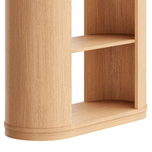 Load image into Gallery viewer, Ann 74 Inch Curved 4 Tier Bookshelf in Natural