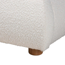 Load image into Gallery viewer, Basel Cream Boucle and Oak Brown Finished Wood Queen Size Platform Bed