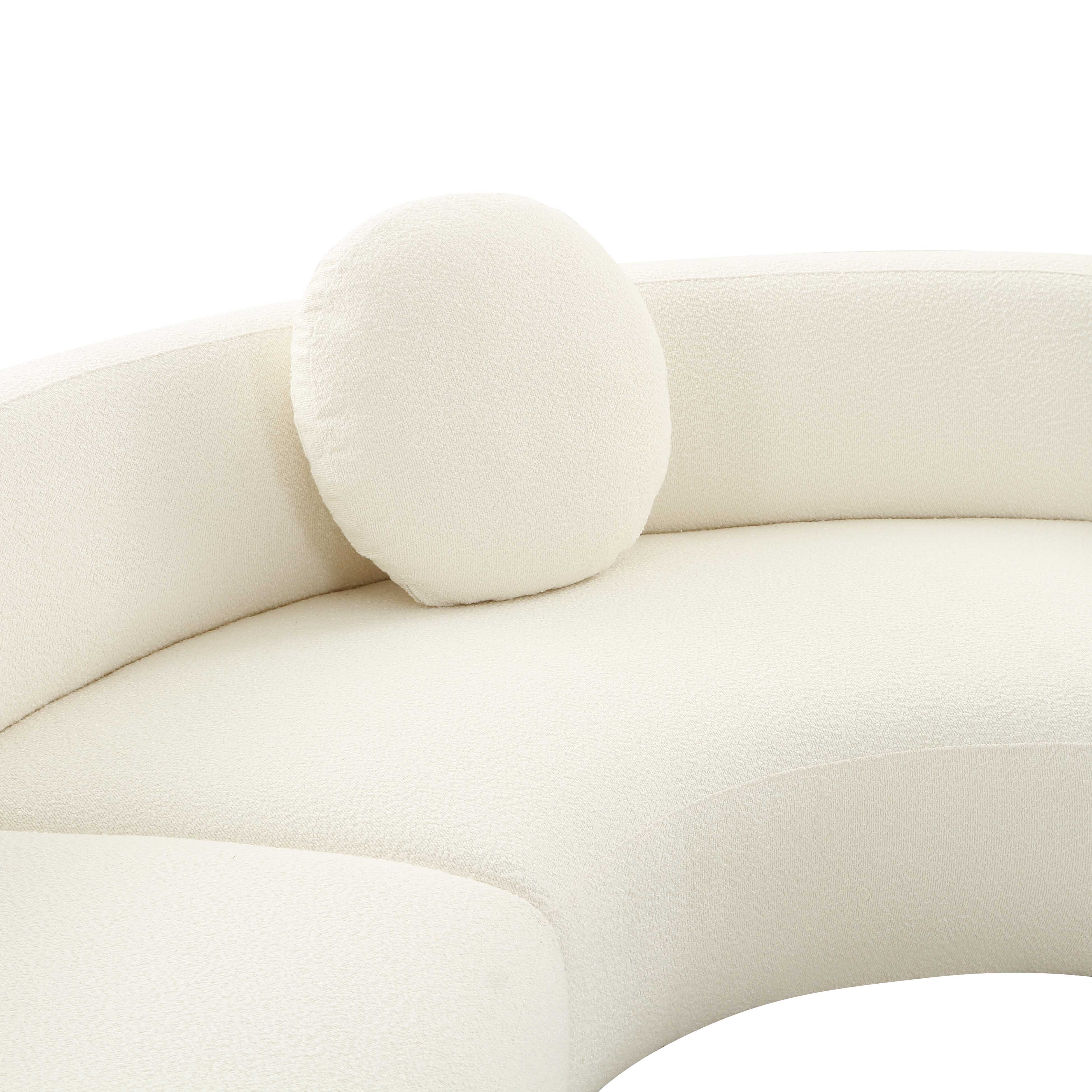 Bibi Curved Cream Boucle Sectional