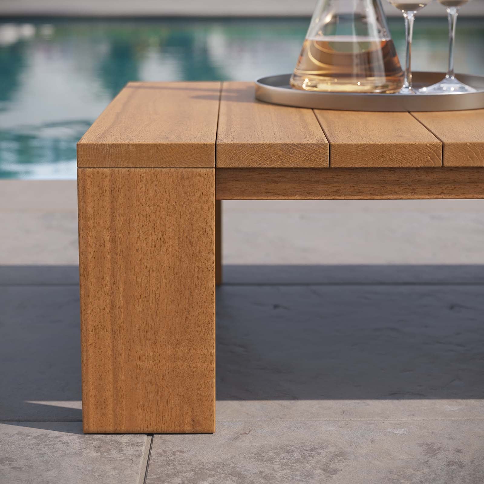 Brentwood Outdoor Patio Acacia Wood Coffee Table