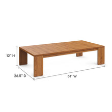 Load image into Gallery viewer, Brentwood Outdoor Patio Acacia Wood Coffee Table