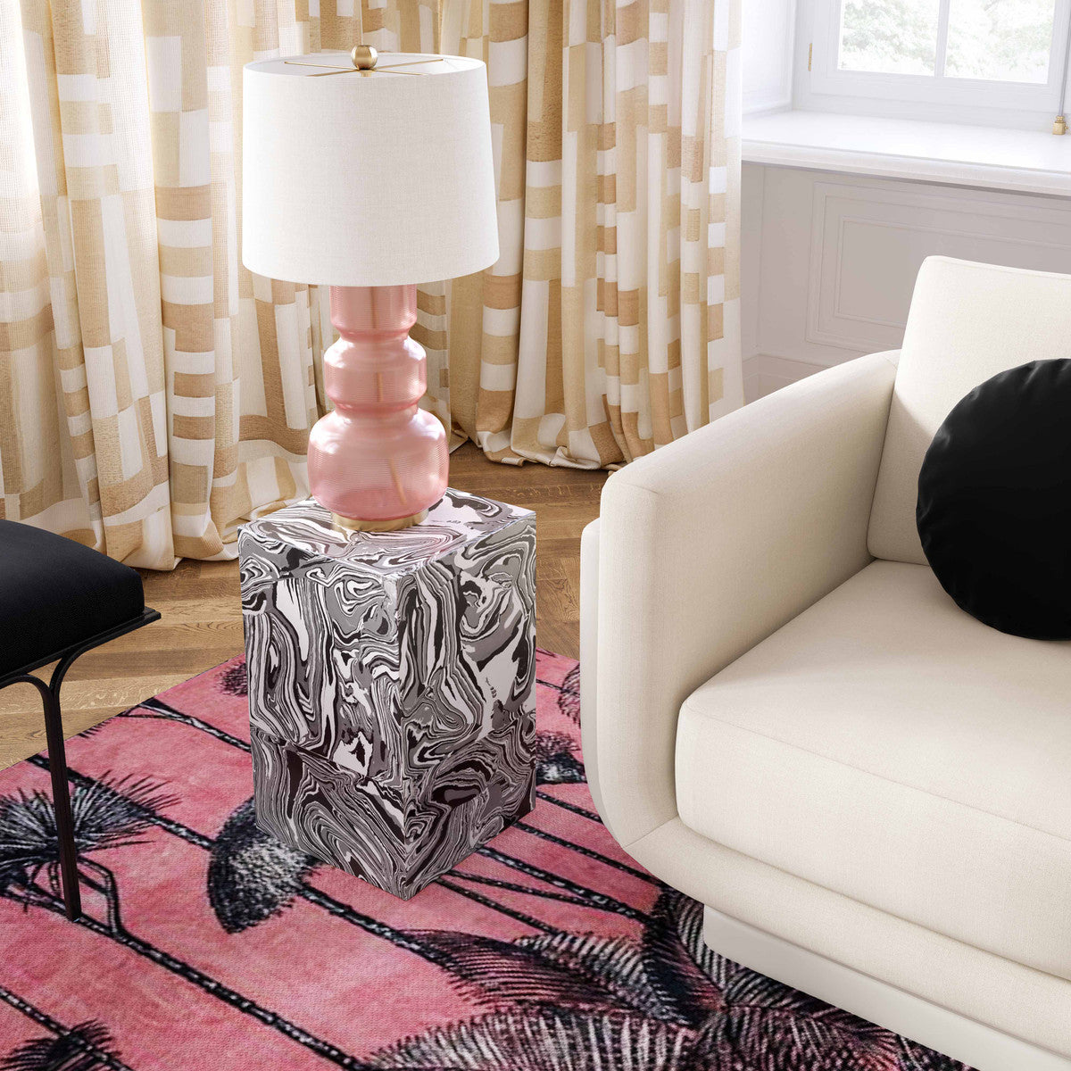 Camryn Swirled Resin Side Table