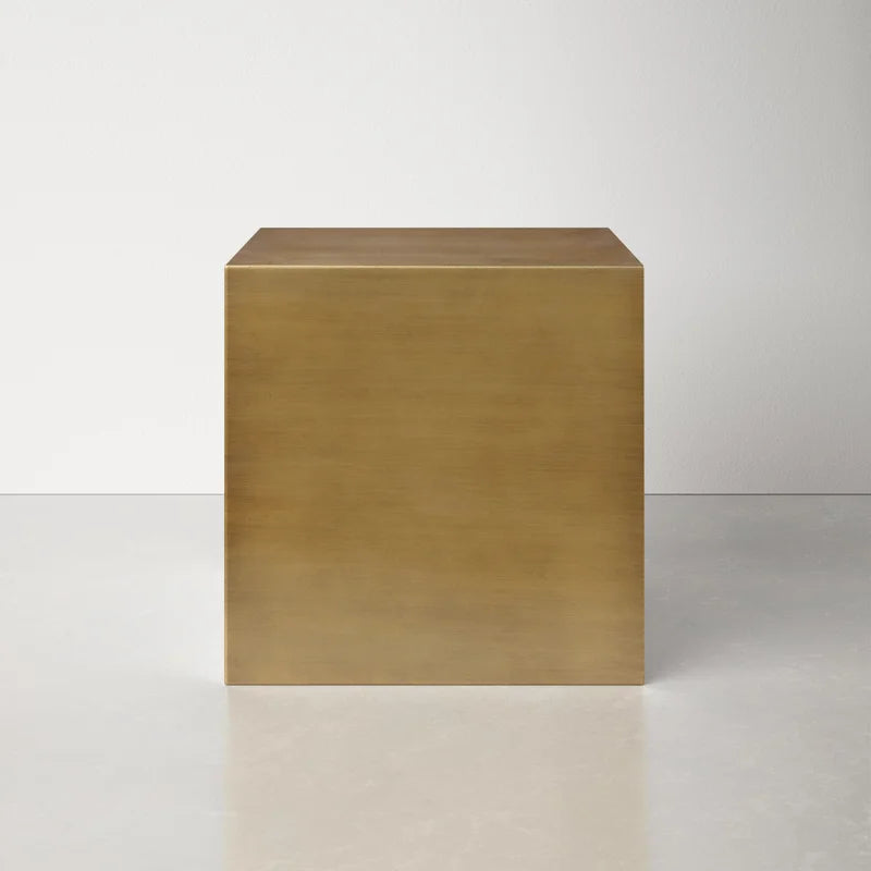 Cube Brass Side Table