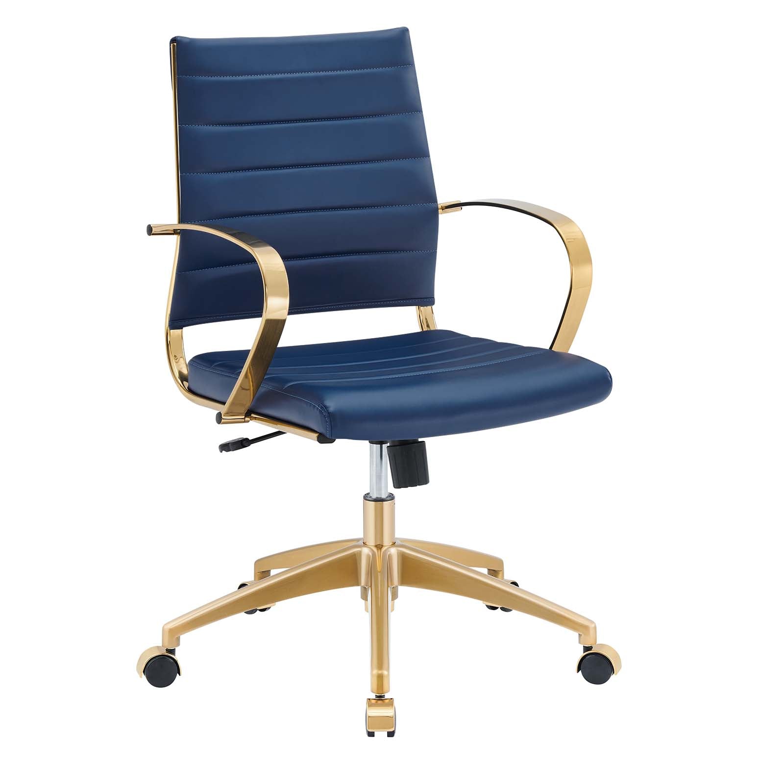 Deluxe Gold Stainless Steel Midback Office Chair