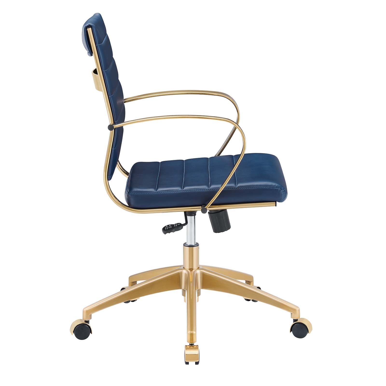 Deluxe Gold Stainless Steel Midback Office Chair