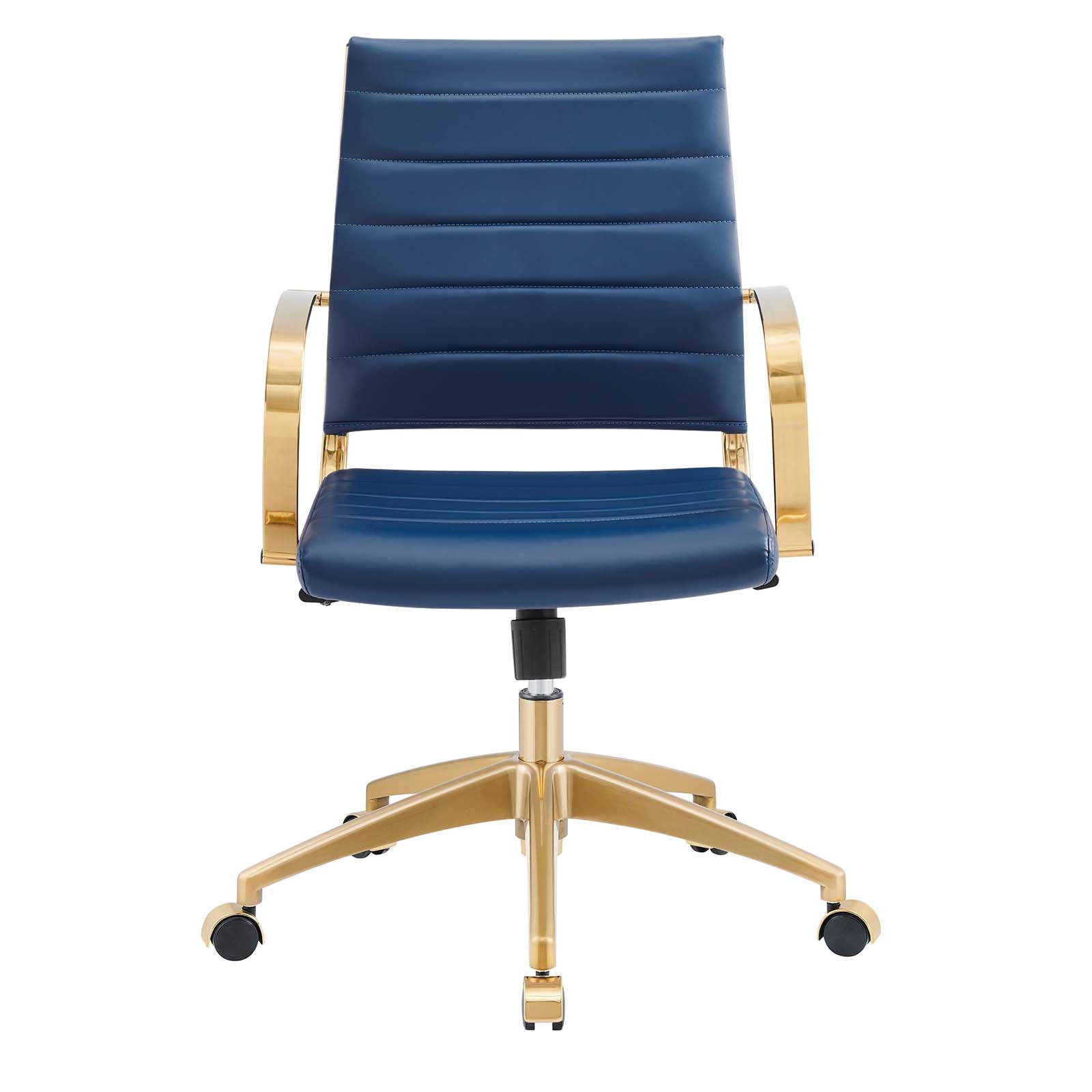 Deluxe Gold Stainless Steel Midback Office Chair