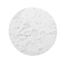 Load image into Gallery viewer, Lippa 40" Round Faux Marble Dining Table in White