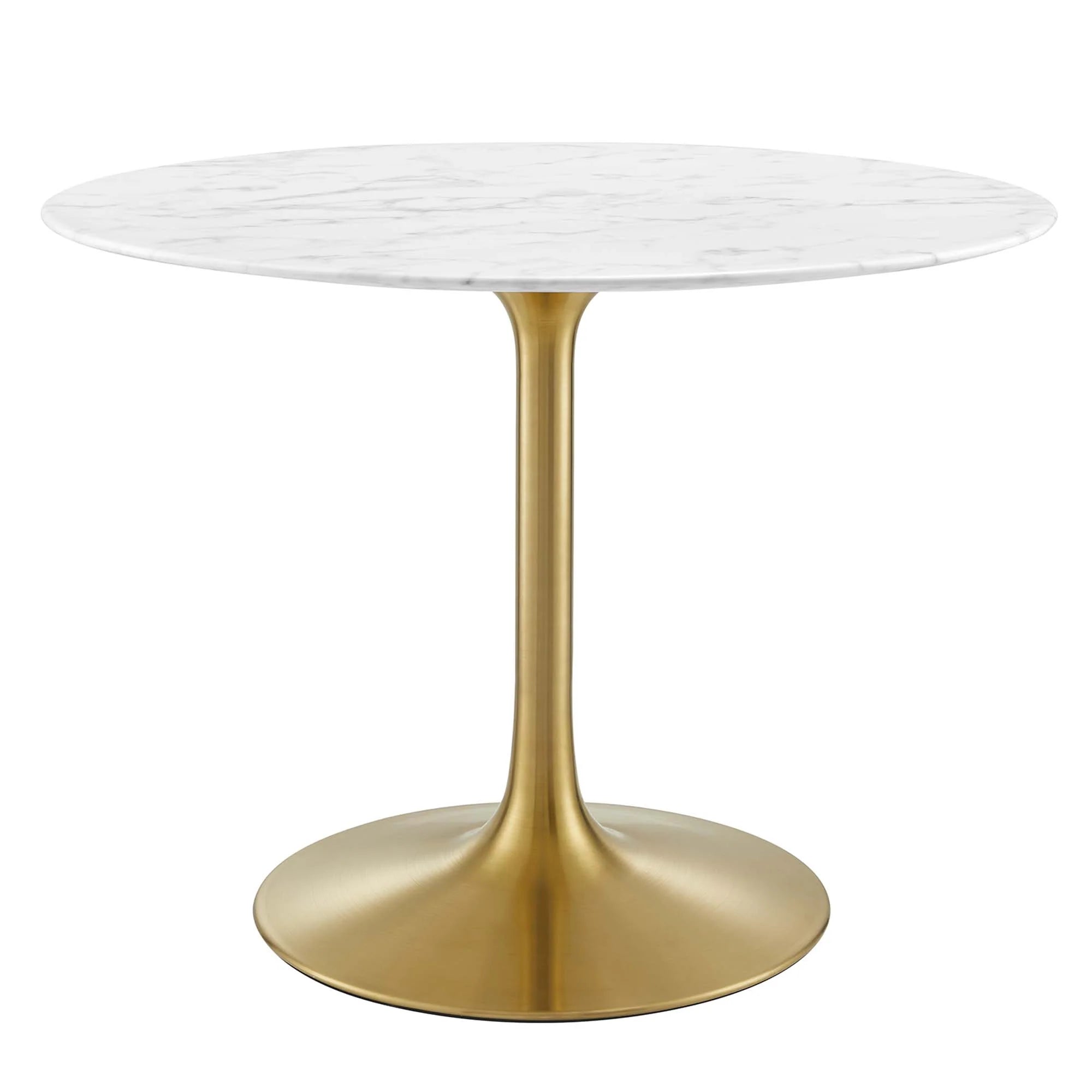 Tulip Dining Table 40" Round Faux Marble