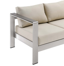 Load image into Gallery viewer, Shore Outdoor Patio Aluminum Sofa