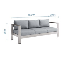 Load image into Gallery viewer, Shore Outdoor Patio Aluminum Sofa