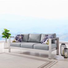 Load image into Gallery viewer, Shore Outdoor Patio Aluminum Sofa
