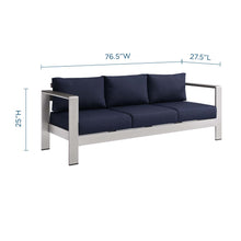Load image into Gallery viewer, Shore Outdoor Patio Aluminum Sofa