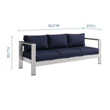 Load image into Gallery viewer, Shore Outdoor Patio Aluminum Sofa