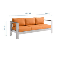 Load image into Gallery viewer, Shore Outdoor Patio Aluminum Sofa