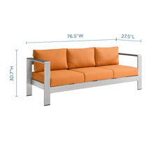 Load image into Gallery viewer, Shore Outdoor Patio Aluminum Sofa